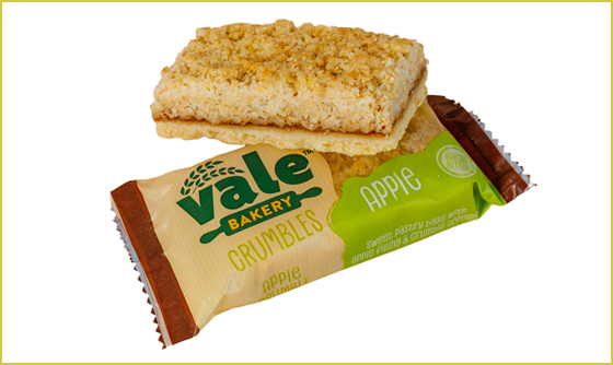 Apple crumble pastry bar